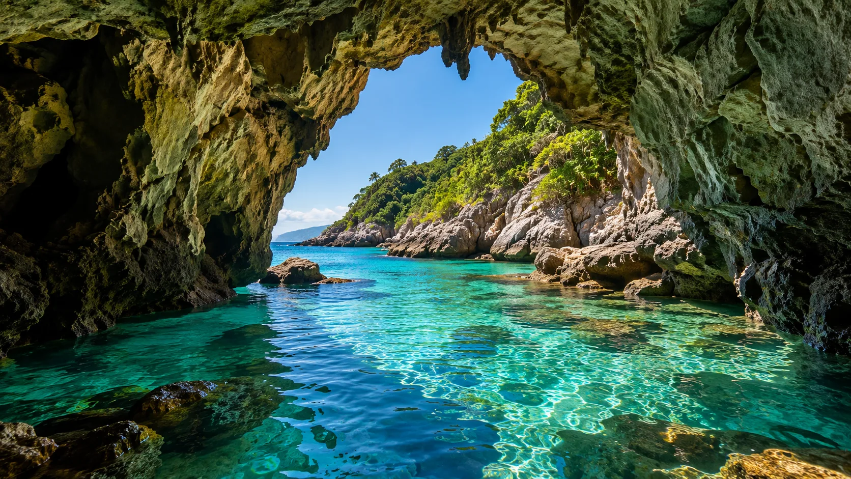 Gua Tokong sea cave snorkeling coral reef Redang Island